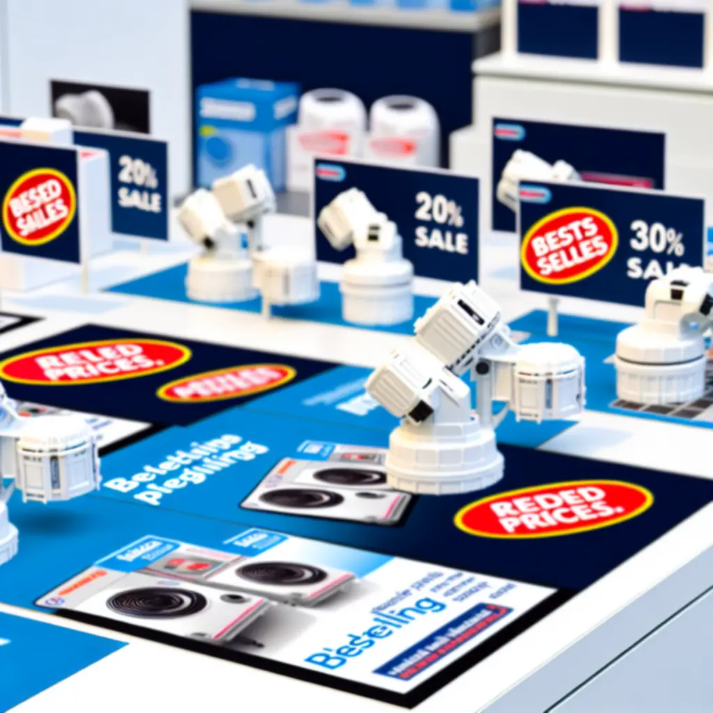 Zestaw promocyjny osprzętu elektrycznego w magazynie