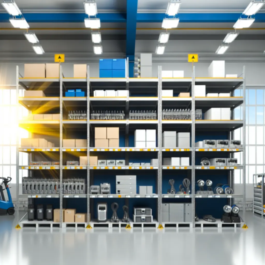 Nowoczesny magazyn z szeroką ekspozycją produktów elektrycznych